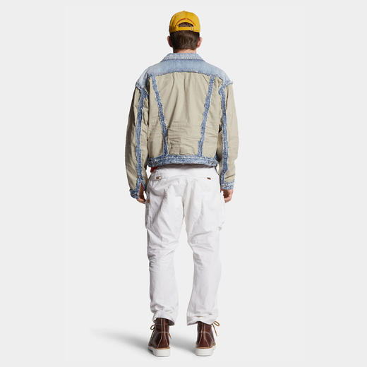 DSQUARED2 男士徽标贴花棉质休闲裤 白色 S74KB1005 S41794 100 商品图3