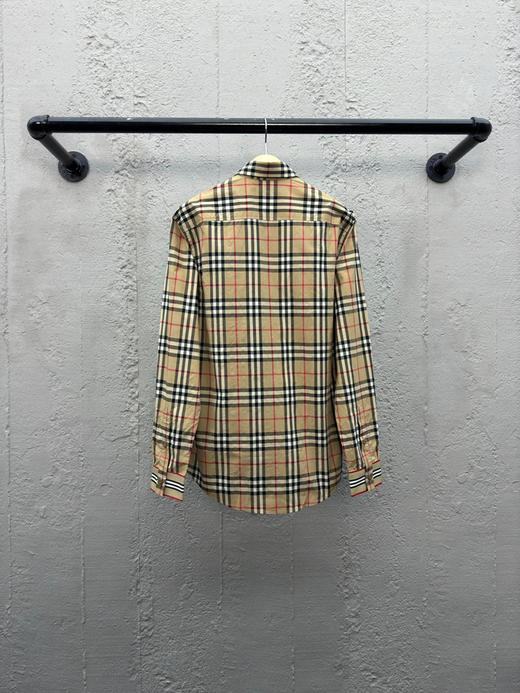 BURBERRY 格纹织带条纹衬衫 商品图1