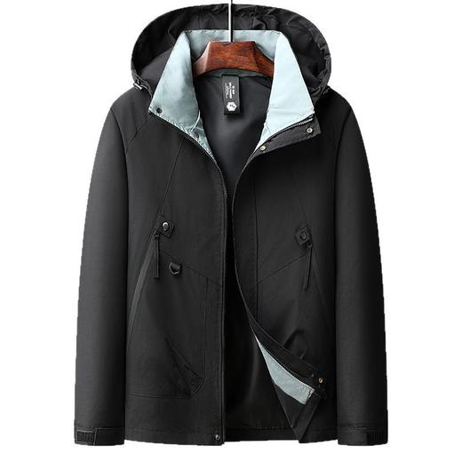 【超大码】【新款DPX】大依优型大码连帽夹克男360斤加肥加大码肥佬拼色防风冲锋外套 商品图4