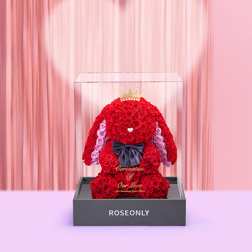 【告白神器】ROSEONLY诺誓 高端定制 永生玫瑰 公仔系列 玫瑰萌耳兔 送朋友 商品图0