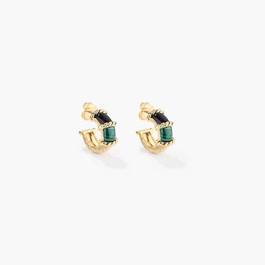 订购8周到｜Aurélie Bidermann-Boucles d'oreilles Biriby-孔雀石 耳环［法国设计师］ 商品图0