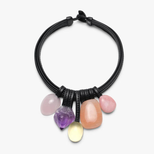 订购8周到｜MONIES-amethyst mixed-紫水晶 黄水晶 吊坠 项链［丹麦设计师］ 商品图0