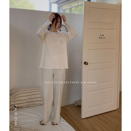 【花开烂漫】2025春季新款家居服女碎花遛弯衣长袖休闲套装两件套睡衣 商品图7