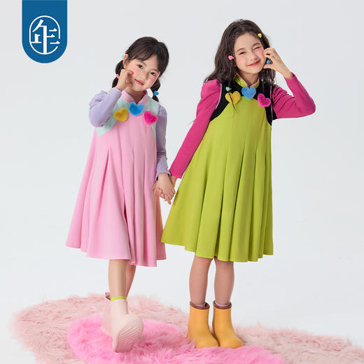 年衣童装女童连衣裙2025年春季新款女宝裙子甜美儿童美上心巴旗袍裙 商品图1