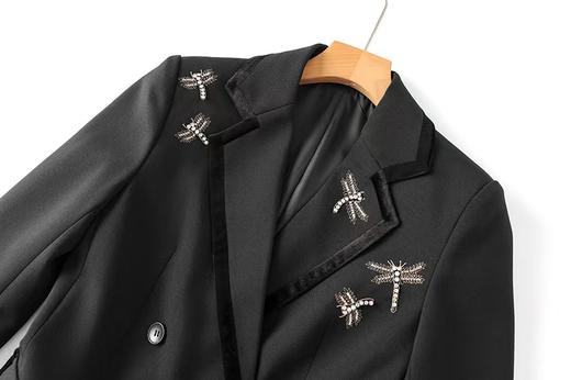 D家金丝刺绣镶钻蜻蜓重工修身西装外套 商品图12