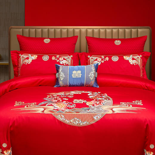 【云粉节】10楼 安睡宝 全棉绣花婚庆六件套-玉锦良缘 吊牌价6999~7599元  活动价2799~2999元 商品图2