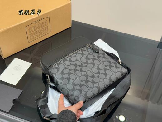 D021422直男b备款进口牛皮男士邮差包这个必须种草 商品图10