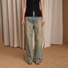 NUTH赤耳面料复古做旧矿井修身显瘦微喇牛仔裤女 商品缩略图4
