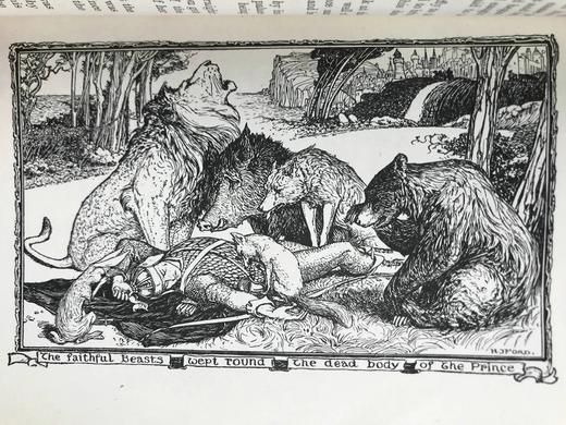 1922年 安德鲁·朗格《紫罗兰童话书》 多幅彩色与大量黑白插图 漆布精装32开 商品图11