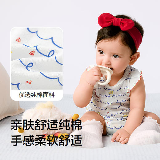巴拉巴拉婴儿包屁衣2025新款夏装宝宝哈衣爬服两件装可爱时尚萌趣 商品图3