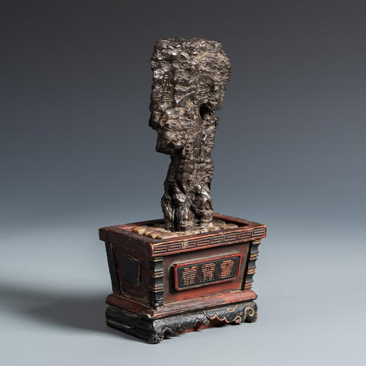 清 灵璧石“永宁”立峰文房赏石 商品图4