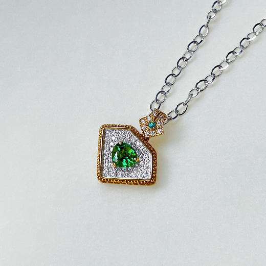 CHIC系列 18K/14K镶嵌沙弗莱和钻石 项链 商品图1