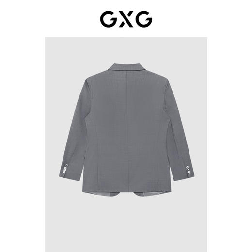 GXG男装灰色简约含羊毛商务西装外套 春季热卖西服 商品图1