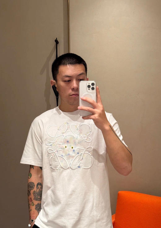 新品Loewe 2025ss 八爪鱼印花刺绣短袖T恤 商品图2