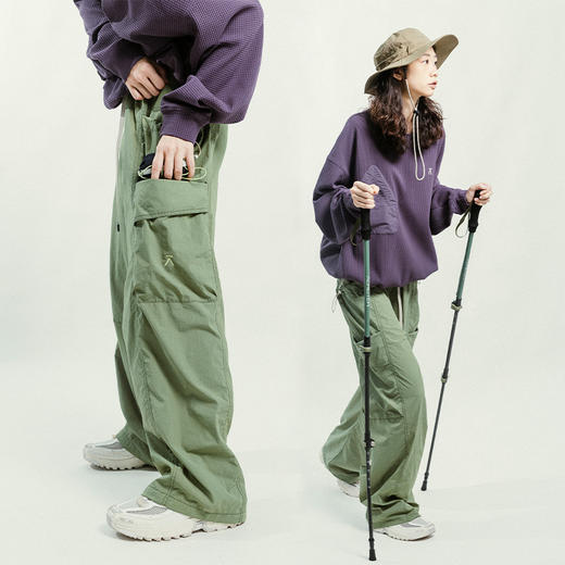 【降价福利】ACMEITEM 爱棵米 春户外亲子防泼水直筒工装裤休闲宽松长裤子男女 GAG3020815A GAG3020868A 商品图1