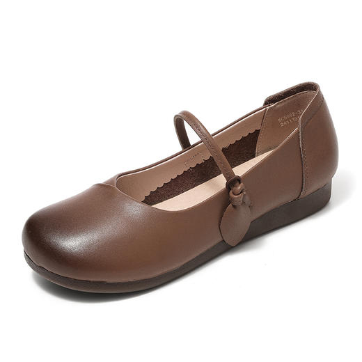 信诺真皮软底妈妈鞋拇外翻大脚骨皮鞋2025春季新款女鞋中老年单鞋5C5998-1 商品图4