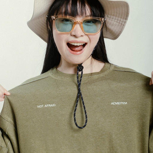 【十一降价福利】ACMEITEM 爱棵米 运动卫衣女圆领套头衫25春新款宽松休闲百搭上衣 GAG2310202A/GAG2310204A 商品图1