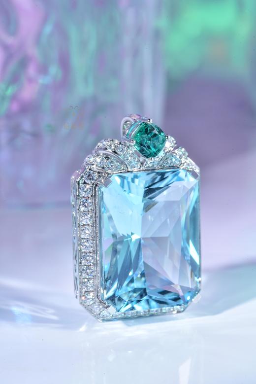 【海天一色】海蓝宝镶钻坠CB12410008 商品图2