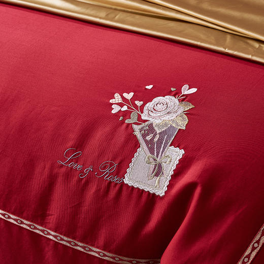 【6楼】富安娜婚庆床单四件/真爱一生，红，零售价4999元，活动价1999元 商品图5