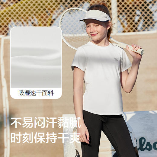 【爆品主推】巴拉巴拉童装女童t恤2025新款儿童夏装短袖大童运动速干上衣舒适 商品图3