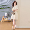 HR-LSNY2555春季新款长袖收腰气质时尚小香风中长款单排扣显瘦通勤连衣裙 商品缩略图2