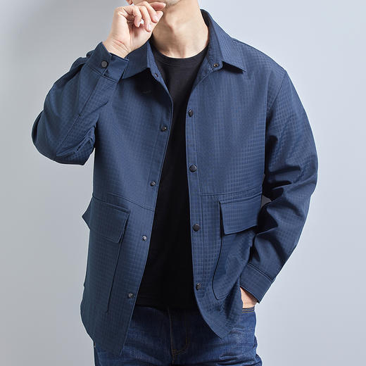 【新款DWD】大依优型大码加肥加大码翻领夹克外套时尚商务夹克上衣男士休闲 商品图3