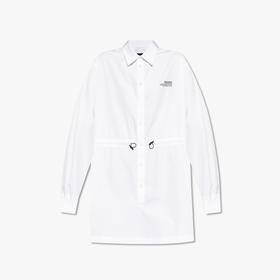 DSQUARED2 女士字母徽标印花棉质连衣裙 白色 S75CV0924 S36275 100