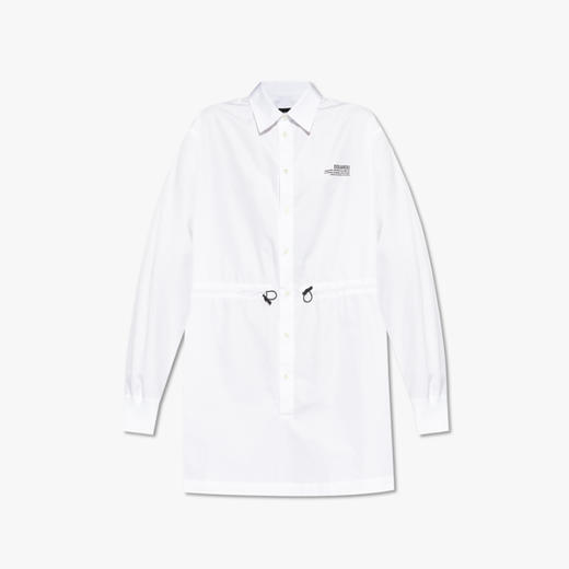 DSQUARED2 女士字母徽标印花棉质连衣裙 白色 S75CV0924 S36275 100 商品图0