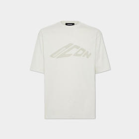 DSQUARED2 男士徽标印花棉质圆领短袖T恤 白色 S79GC0107 S24583 729