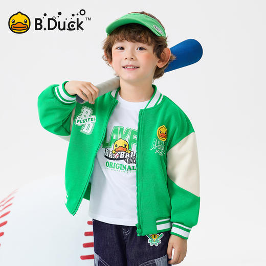 B.Duck小黄鸭童装儿童针织外套春春秋新款男童棒球服105-150 BF1607032 商品图1