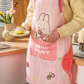摩登主妇MOMO兔围裙女厨房家用可爱防水防油做饭罩衣高级感年轻款