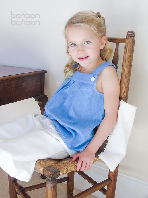 设计感牛仔吊带上衣 商品图0