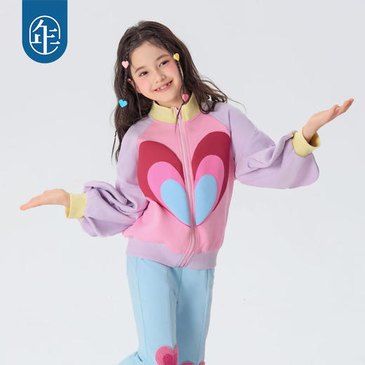 年衣童装女童外套2025年春新款儿童立领外套女大童撞色休闲上衣扑通扑通外套 商品图4