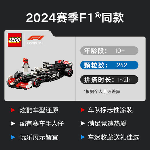乐高LEGO 速汇金哈斯 F1® 车队 VF-24 赛车LEGC77250 商品图2