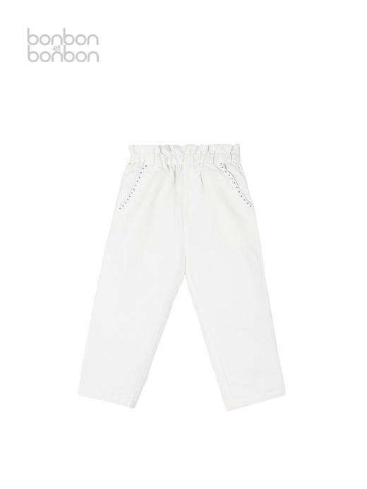 木耳边点点长裤 商品图0