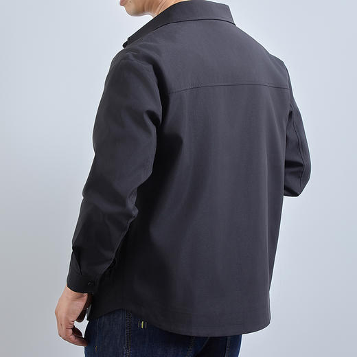 【新款DWD】大依优型大码商务夹克男士春秋季新款加肥加大码宽松长袖外套上衣 商品图2