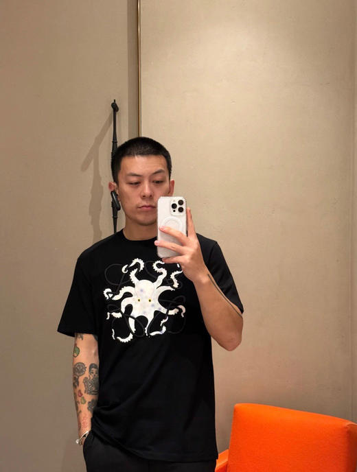 新品Loewe 2025ss 八爪鱼印花刺绣短袖T恤 商品图6