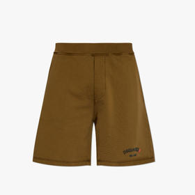 DSQUARED2 男士字母徽标休闲短裤 军绿色 S74MU0894 S25539 728