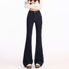 罗蒙春夏女式牛仔裤高腰修身显瘦喇叭裤女士时尚潮流百搭长裤 商品缩略图2