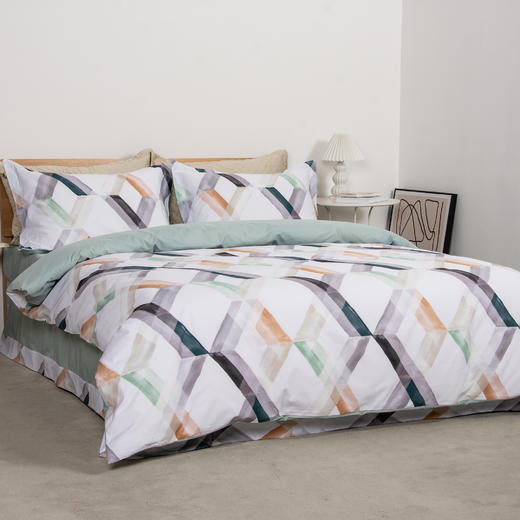 60S纯棉贡缎印花四件套-碧落 商品图1