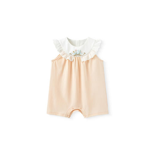 英氏婴儿衣服透气背心连体衣夏季可爱女童衣服2025新款月亮裆爬服 商品图4