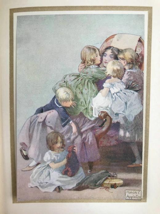 1913年 诗中的童真 8幅彩色与大量黑白插图 漆布精装32开 商品图12