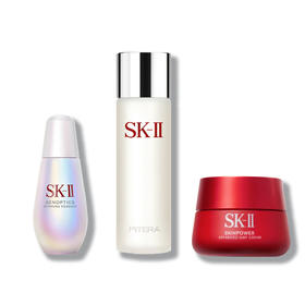 SK-II传奇抗老三件套（SK-II小灯泡50ml+SK-II大红瓶清爽面霜80g+SK-II神仙水230ml）送：SK-II礼盒礼袋