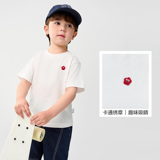 巴拉巴拉童装儿童T恤短袖2025新款男童女童夏装吸湿速干亲子上衣 商品图3