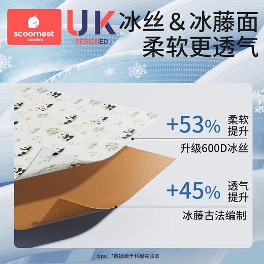 科巢婴儿凉席冰丝藤席夏季宝宝专用儿童可用婴儿床幼儿园午睡席子 商品图3