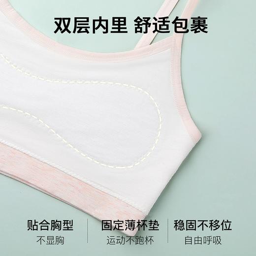青梅物语 少女文胸(2件装)  一阶段女童内衣（7-12岁）二阶段少女内衣（12-16岁）初中生发育期运动背心少女文胸 商品图8