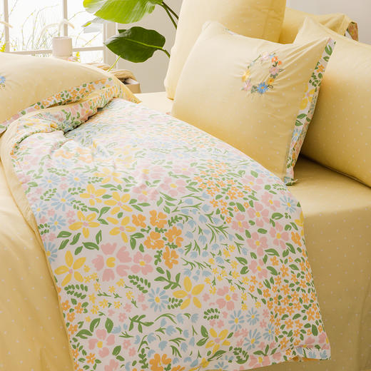 多喜爱 全精梳棉斜纹三/四件套 米拉花园/阳光小兔兔【浪漫花边】【礼盒包装】 精梳全棉 斜纹织造 双面设计 商品图9