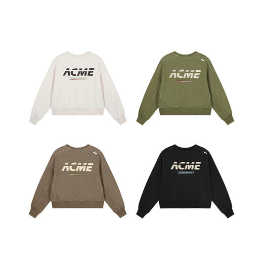 【十一降价福利】ACMEITEM 爱棵米 运动卫衣女圆领套头衫25春新款宽松休闲百搭上衣 GAG2310202A/GAG2310204A 商品图4