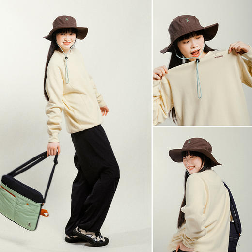 【十一破价福利】ACMEITEM 爱棵米 情侣运动卫衣春季女宽松圆领套头衫休闲户外上衣 GAG3310229A 商品图3