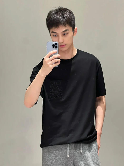 新品Loewe 基础口袋刺绣短袖T恤 商品图6